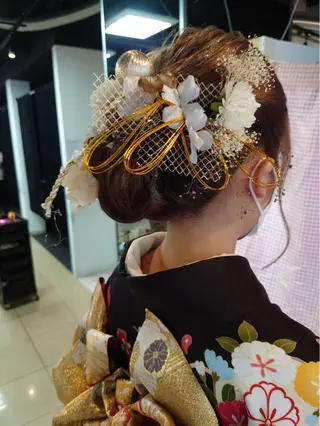 セミロング ヘアアレンジ Active西新井店 【宗形 真帆】のヘアスタイル