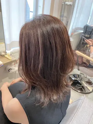 ミディアム カラー 美髪✨艶髪✨髪質改善 カラー特化❕亀島のヘアスタイル