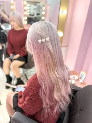 ロング カラー 甘ふわgirly🎀 ハイトーン🤍Ramのヘアスタイル