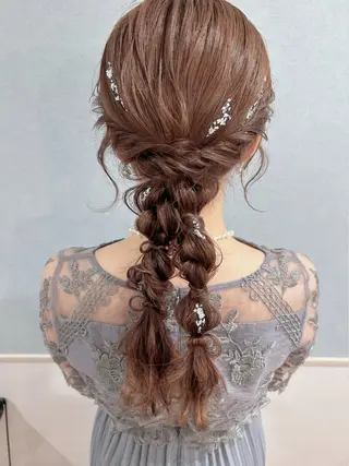 ロング ヘアアレンジ セットサロン      ラフテル所属・大阪/ヘアアレンジ /似合わせset💐のヘアスタイル