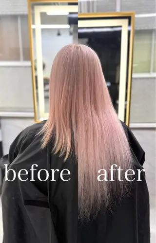 ロング カラー エクステ🩵ブリーチ 韓国ヘア🩵KAEのヘアスタイル