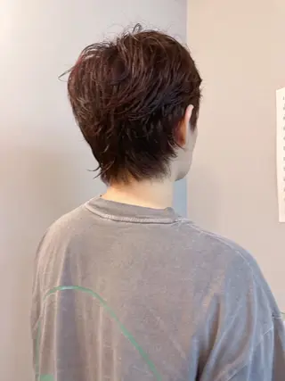 ショート カラー パーマ ヘアアレンジ メンズ casey mayuのヘアスタイル