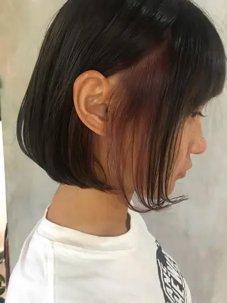 ショート カラー ヘアアレンジ stylist/蛯谷 珠里のヘアスタイル