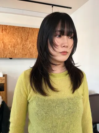 セミロング 暖色/パーマ 🌼クニトウメイのヘアスタイル