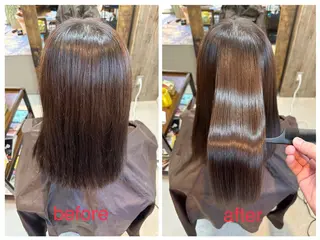 セミロング A'SHE横浜所属・髪質改善特化🔥縮毛 、美髪形成のプロ✂️のヘアスタイル