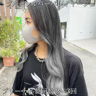 セミロング カラー L.O.GKINSHICHO所属・シールエクステ☀️ L.O.G村岡健一のヘアスタイル