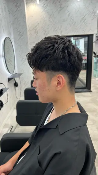 ショート メンズ 韓国パーマ 美容師 和田爽良のヘアスタイル