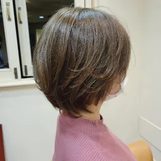 カラー ショート 【メンズカット/パー マ👦】momo🌷のヘアスタイル