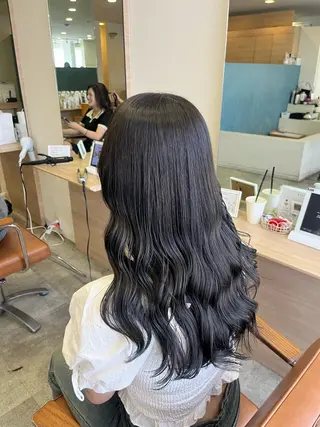 セミロング カット/パーマ/カラ ー清本耕介のヘアスタイル