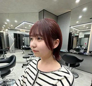 ミディアム little×PORTO三宮所属・🧡/艶髪/桑原 拓也/ショート/🧡のヘアスタイル