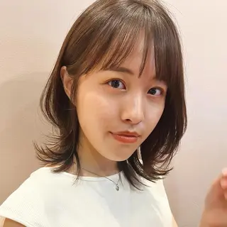 セミロング カラー 🌱小顔ヘア/ボブ ミディアム/双葉🌱のヘアスタイル