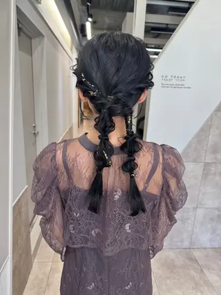 セミロング ヘアアレンジ GO TODAY SHAiRE SALON 広島店所属・三輪 恭平のヘアスタイル