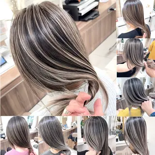 セミロング カラー 山崎俊輔/髪質改善 /バレイヤージュのヘアスタイル