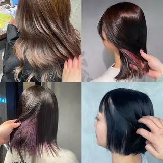 カラー 暖色/ハイトーン/ カラー/HBLのヘアスタイル