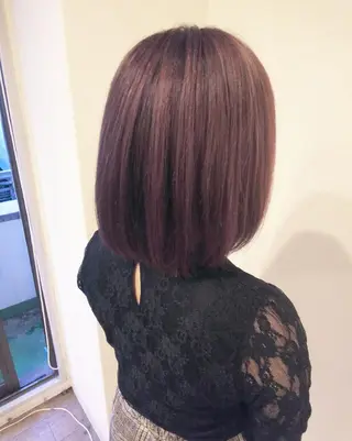 ミディアム カラー JIL BLAN 京都所属・RU RIのヘアスタイル