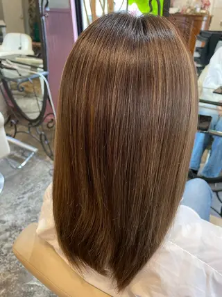 セミロング カラー パーマ ヘアアレンジ メンズ 表参道Lise おおいしおりのヘアスタイル