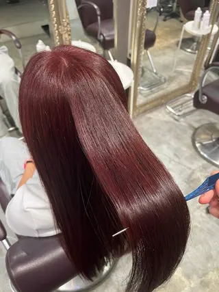 ロング カラー フェザーパーマ🌙 毛流れ yuzukiのヘアスタイル