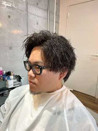 ショート メンズ 博多/ショート/ パーマ/有馬颯汰のヘアスタイル