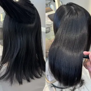 セミロング レイヤーカット/ 顔まわり/アオイのヘアスタイル