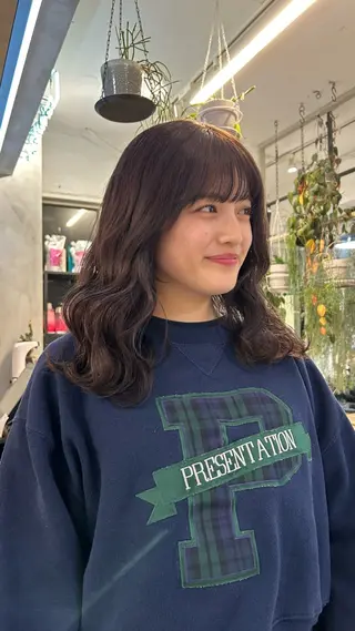 ミディアム カラー じゅわっと暖色カラー 🍊Moemiのヘアスタイル