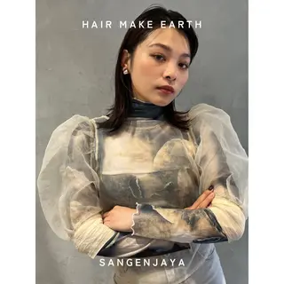 セミロング hair make earth 🪡のヘアスタイル