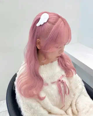 ロング カラー ハイトーンカラー💞 くるみ🎀のヘアスタイル