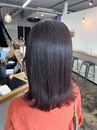 ミディアム カラー sol. ayakaのヘアスタイル