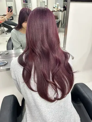 ロング カラー ヘアアレンジ Beleza原宿所属・MOMO艶髪 🩵モテカラーのヘアスタイル