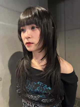 ロング カラー 似合わせウルフ/ レイヤー/山本祐輔のヘアスタイル