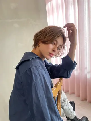 ショート カラー ショート/ボブ/ 心斎橋/宮脇美奈のヘアスタイル