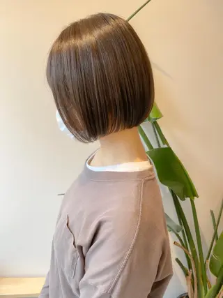 ショート レイヤー/韓国/ボブ 縮毛矯正/畠中ケントのヘアスタイル