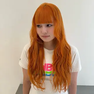 ロング カラー 🌼動き×透明感🩵 ハイトーン/ナナのヘアスタイル