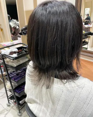 ミディアム カラー ヘアアレンジ 大石 陽菜のヘアスタイル