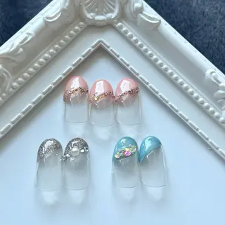 ネイル キャンアイドレッシー六本木店所属・MIKA／耳ツボ ／マグネットネイルのネイルデザイン