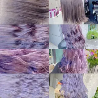 ロング カラー メンズウルフ🐺♡ ブリーチ♡ヘアメ🎀のヘアスタイル