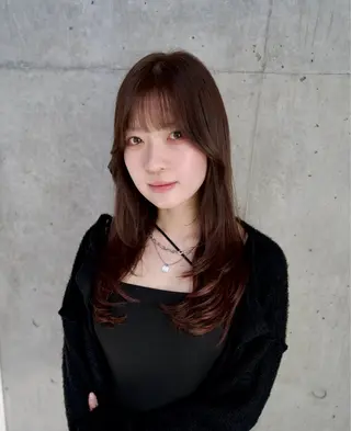 ロング カラー HOLON池袋所属・ウルフカット ハッシュカット/七海のヘアスタイル