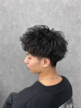 ショート カラー パーマ メンズ 札幌美容室 /光👑のヘアスタイル