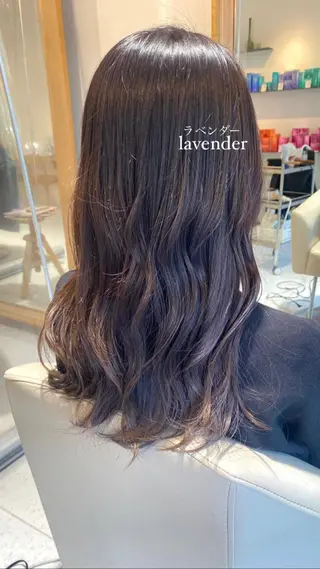 セミロング カラー 安永 涼のヘアスタイル