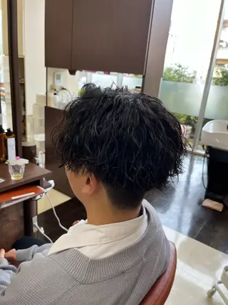 ショート パーマ メンズ AROH men's cut&men's perm 船橋店所属・🧊メンズ特化🧊 高木航希のヘアスタイル