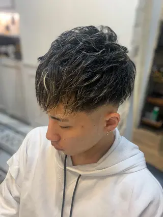 カラー パーマ メンズ カットモデル募集 いさかのヘアスタイル