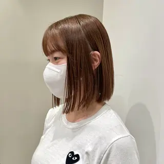 ミディアム カラー ベージュ🤎透明感 カラー🤎anriのヘアスタイル