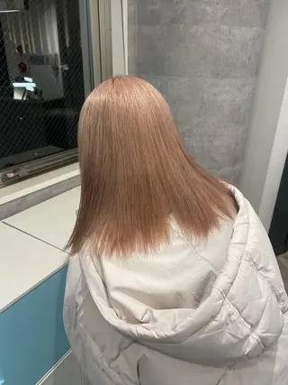 セミロング ♡似合わせハイトーン ♡maiのヘアスタイル