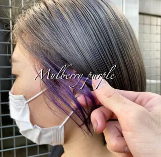 ショート カラー ANLY.meijijingumae所属・レイヤーカット/ 前髪顔周りカットのヘアスタイル