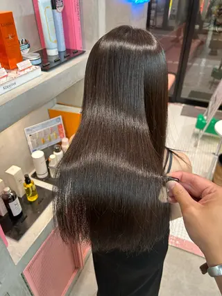 ロング レイヤー/艶髪 縮毛矯正🌱  赤石のヘアスタイル