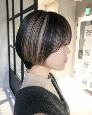 ショート カラー パーマ ヘアアレンジ メンズ ネイル マツエク・マツパ アイブロウ ショートヘア原宿 fifth コシのヘアスタイル