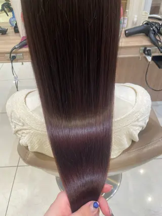 ロング カラー パーマ 韓国ヘアメイク🎀/ 縮毛矯正✨山本媛香のヘアスタイル