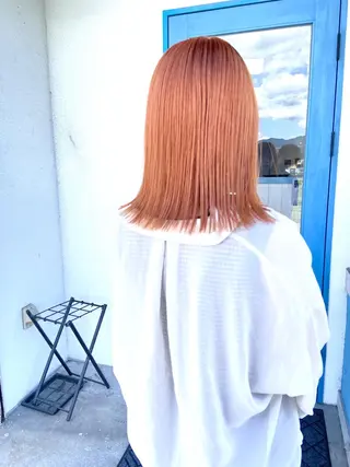 ミディアム カラー パーマ ヘアアレンジ メンズ キッズ corazon ブリーチのヘアスタイル