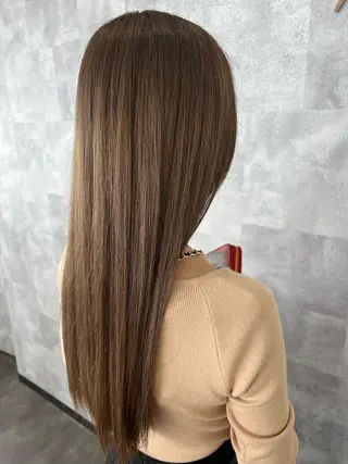 ロング 髪質改善カラー🎀 アイブロウ✨麗華のヘアスタイル