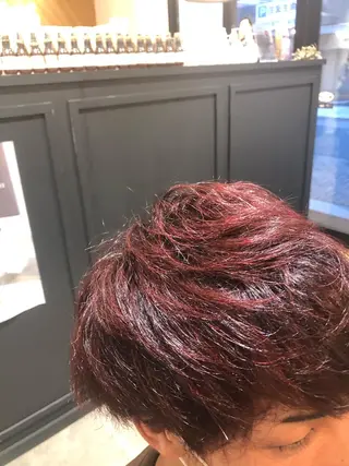 ショート カラー メンズ 鈴村 大介のヘアスタイル