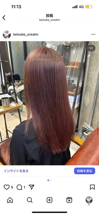 セミロング 渡部恵佑 川崎/髪質改善のヘアスタイル